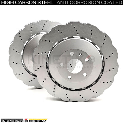 AUDI RSQ3 RS Q3 (2013-2018) CROSS DRILLED FRONT REAR BRAKE DISCS BREMBO PADS