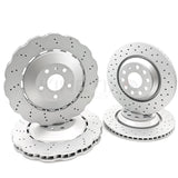 FOR AUDI RSQ3 RS Q3 (2013-2018) CROSS DRILLED FRONT REAR BRAKE DISCS BREMBO PADS
