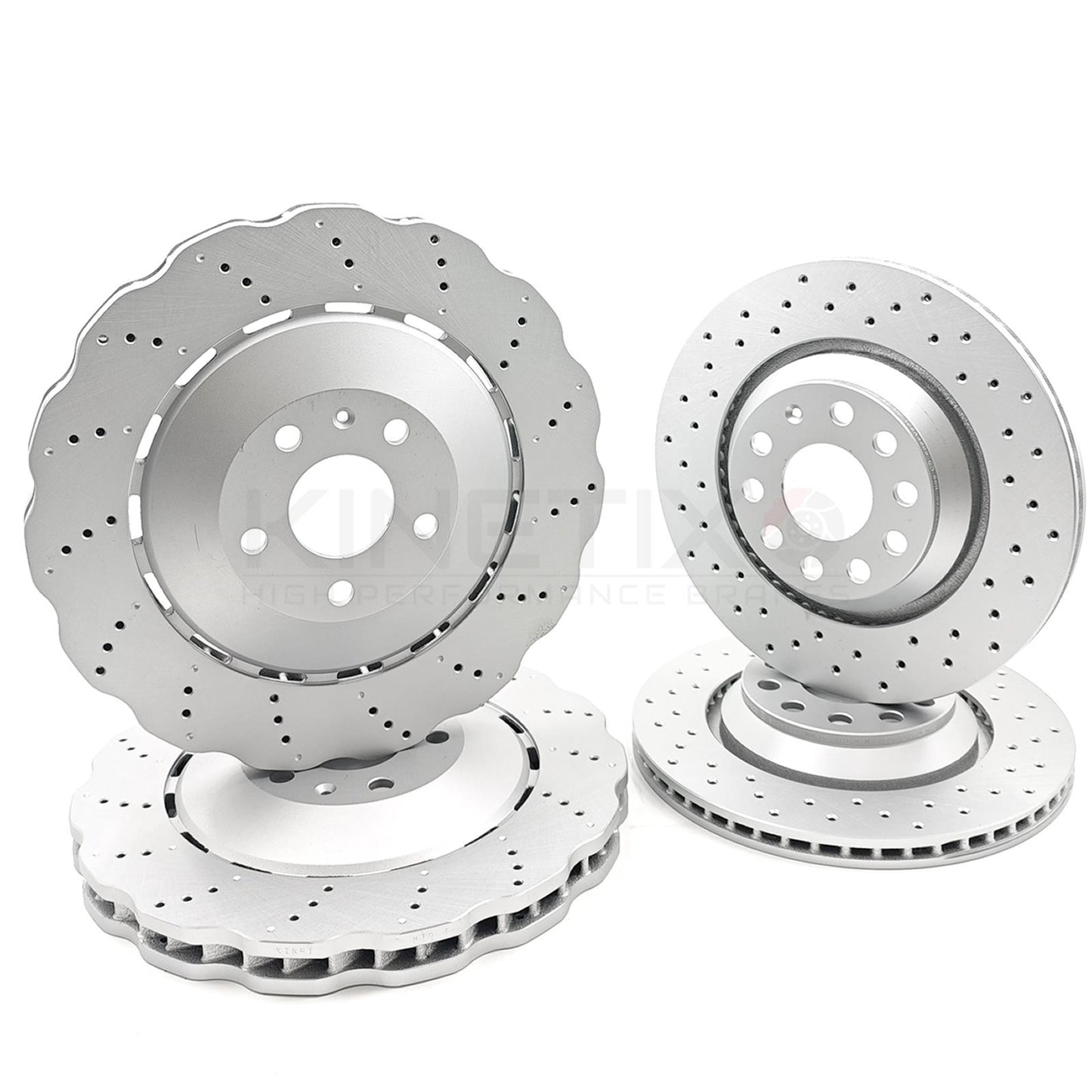 AUDI RSQ3 RS Q3 (2013-2018) CROSS DRILLED FRONT REAR BRAKE DISCS BREMBO PADS