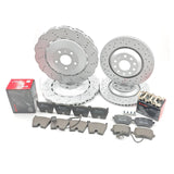 FOR AUDI RSQ3 RS Q3 (2013-2018) CROSS DRILLED FRONT REAR BRAKE DISCS BREMBO PADS