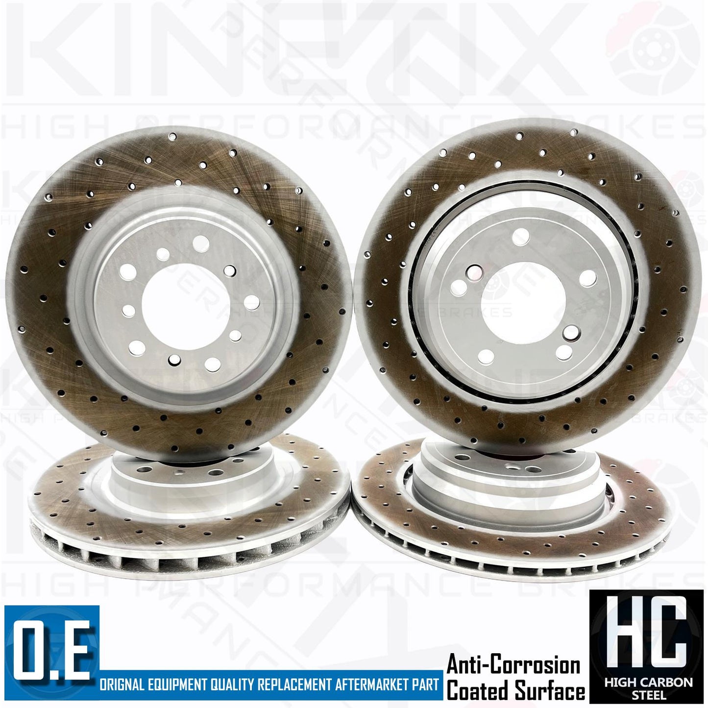FOR BMW M3 E46 FRONT REAR DRILLED HIGH CARBON BRAKE DISCS 325mm 328mm FR RR
