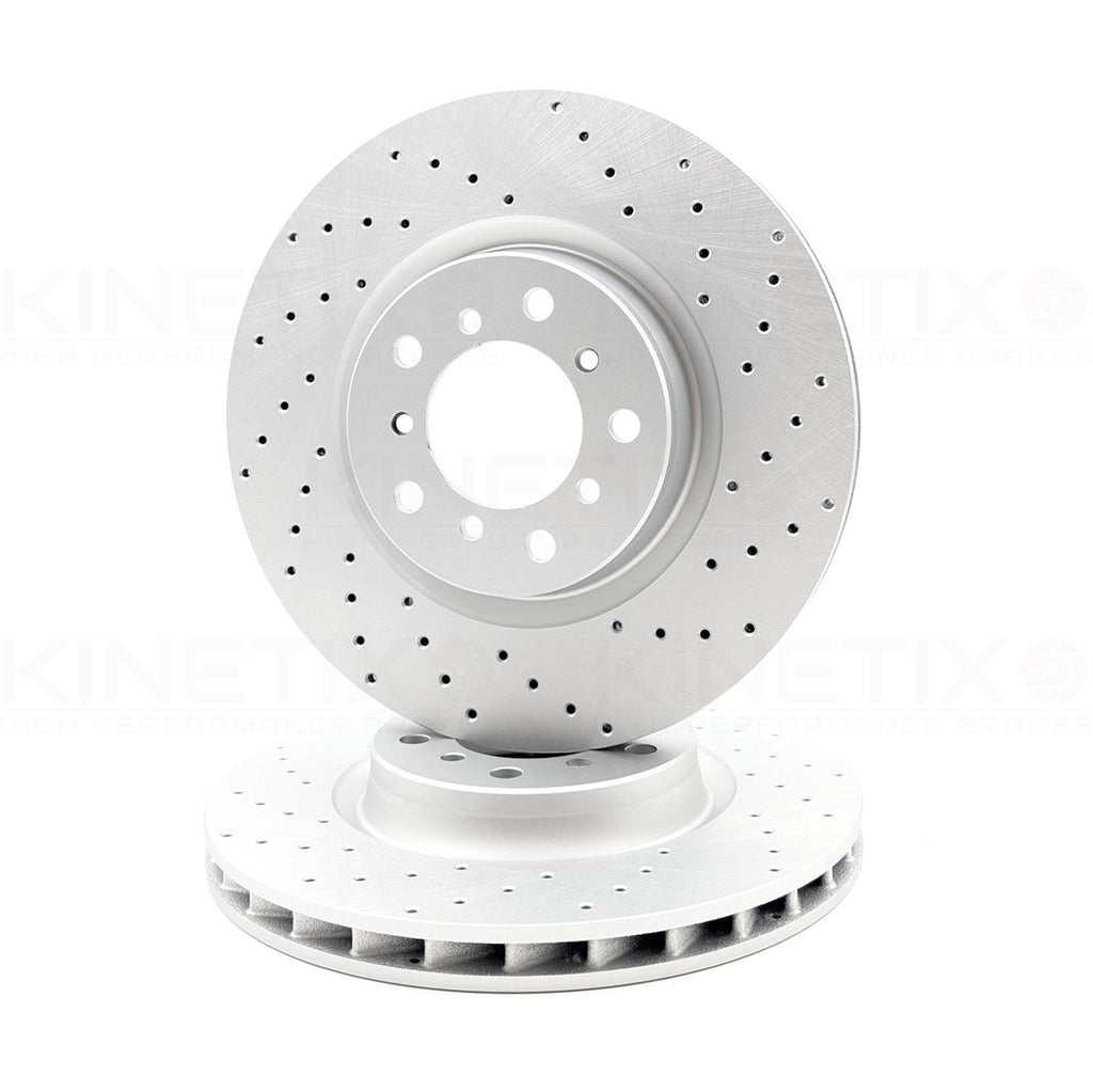 FOR BMW M3 E46 (2000-06) CROSS DRILLED FRONT LEFT RIGHT BRAKE DISCS 325mm X 28mm