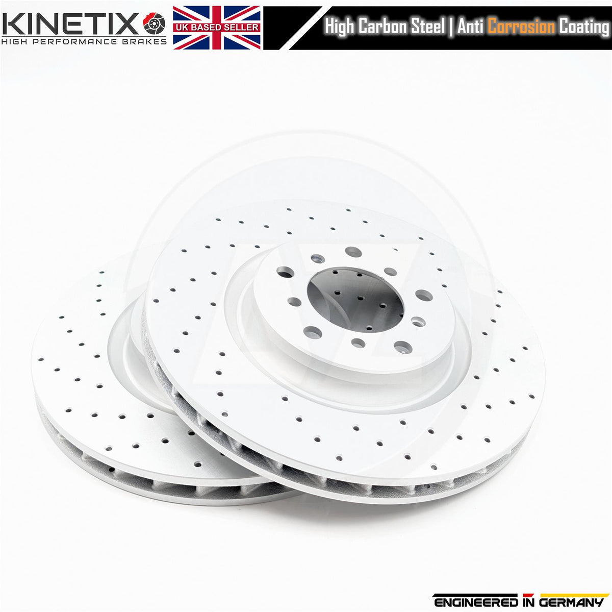 FOR BMW M3 E46 (2000-06) CROSS DRILLED FRONT LEFT RIGHT BRAKE DISCS 325mm X 28mm