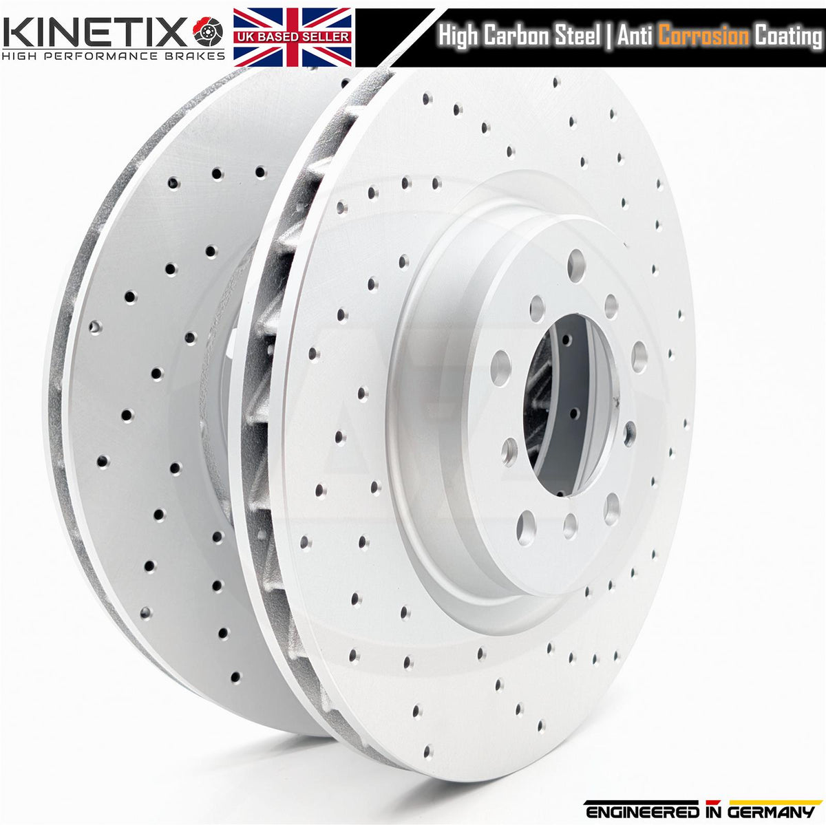 FOR BMW M3 E46 (2000-06) CROSS DRILLED FRONT LEFT RIGHT BRAKE DISCS 325mm X 28mm
