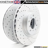 FOR BMW M3 E46 FRONT LEFT RIGHT DRILLED PERFORMANCE BRAKE DISCS SET 325mm COATED