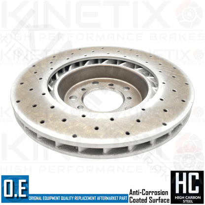 FOR BMW M3 E46 FRONT CROSS DRILLED PERFORMANCE BRAKE DISCS BREMBO PADS WIRE 325m
