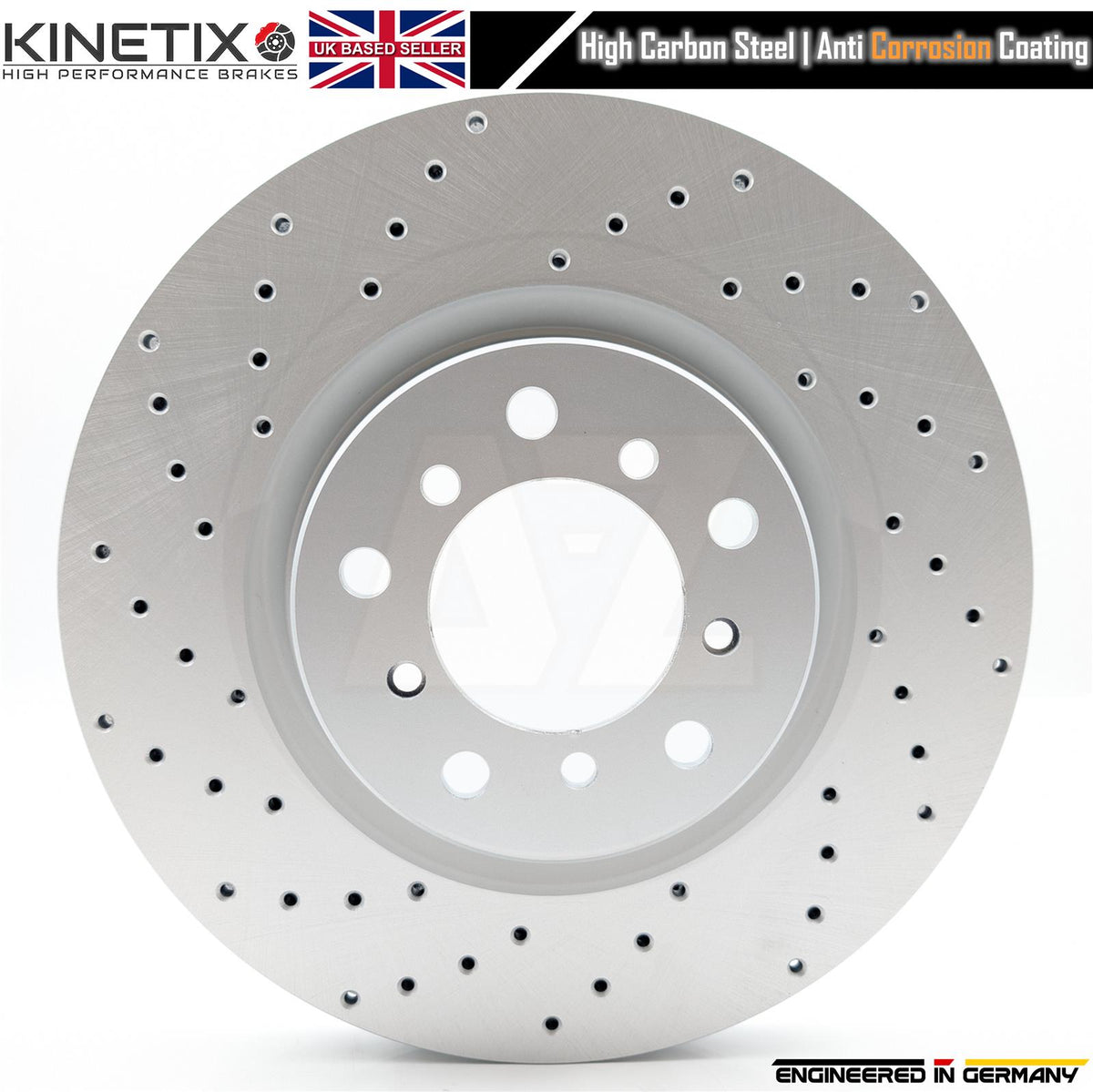 FOR BMW M3 E46 KINETIX FRONT PERFORMANCE DRILLED BRAKE DISCS PAIR 325mm