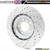 FOR BMW M3 E46 (2000-06) CROSS DRILLED FRONT LEFT RIGHT BRAKE DISCS 325mm X 28mm