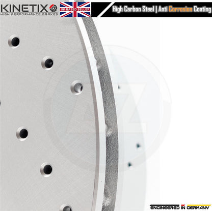 FOR BMW M3 E46 FRONT LEFT RIGHT DRILLED PERFORMANCE BRAKE DISCS SET 325mm COATED