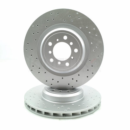FOR BMW M3 E93 FRONT LEFT RIGHT DRILLED BRAKE DISCS DTEC PADS WIRE SENSORS 360mm
