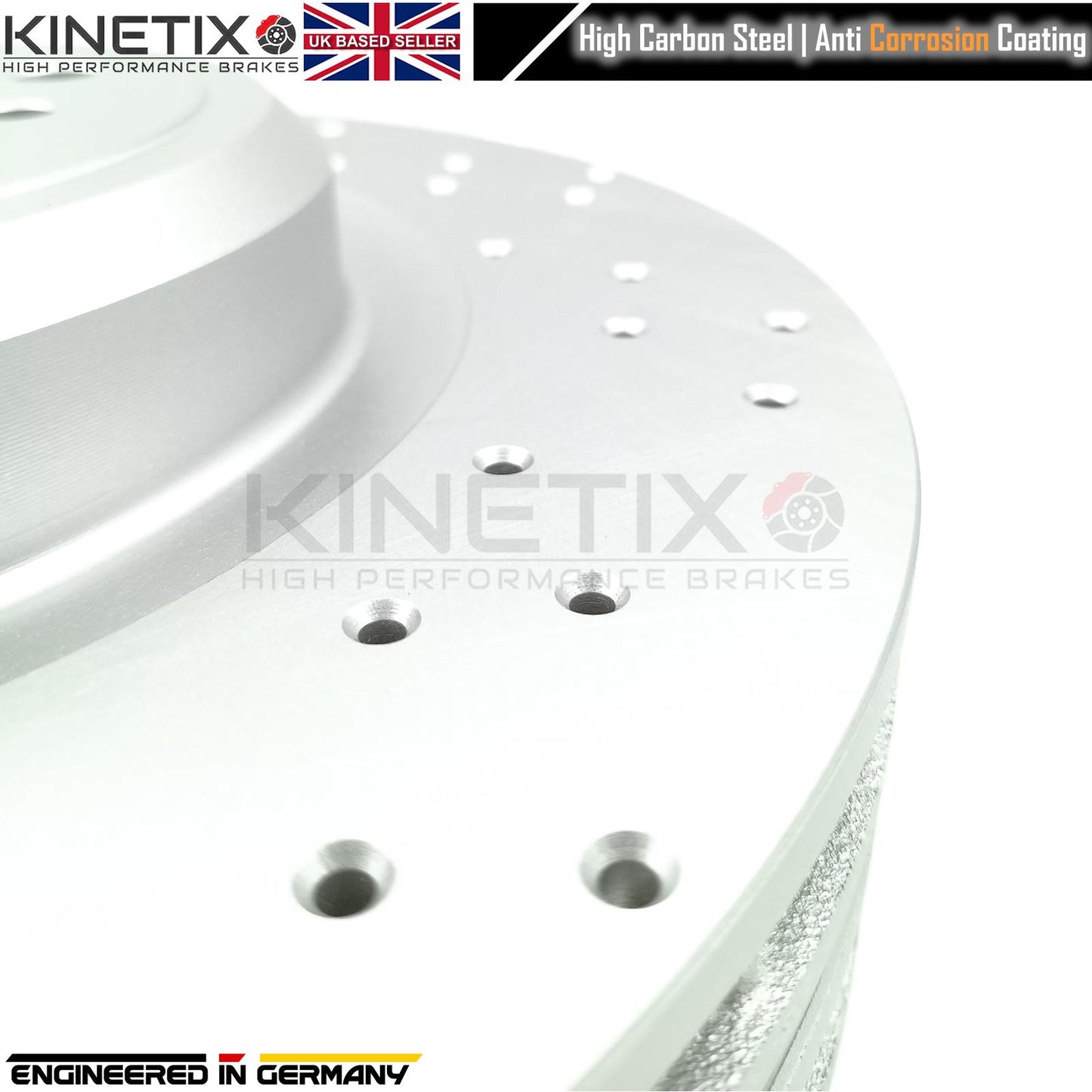 FOR BMW M3 E90 FRONT LEFT RIGHT DRILLED BRAKE DISCS SET 34112283801/34112283802