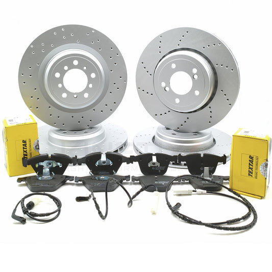 FOR BMW 1M E82 M3 E90 E92 E93 FRONT REAR BRAKE DISCS TEXTAR PADS 360mm 350mm
