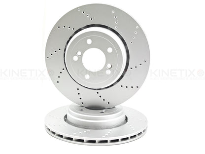 FOR BMW 1M E82 M3 E90 E92 E93 FRONT REAR BRAKE DISCS K44 CERAMIC RACING PADS & WEAR WIRE SENSOR LEADS 360mm 350mm
