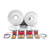 FOR BMW 440i F32 M SPORT FRONT REAR BRAKE DISCS CERAMIC PADS 370mm 345mm SENSORS