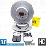 FOR BMW 335i F30 F31 M SPORT DIMPLED GROOVED FRONT BRAKE DISCS TEXTAR PADS 370mm