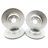 FOR BMW 340i F30 M SPORT FRONT REAR DIMPLED & GROOVED BRAKE DISCS MINTEX PADS