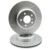 FOR BMW 330d M SPORT F30 DIMPLED GROOVED FRONT REAR BRAKE DISCS 370mm 345mm
