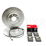 FOR BMW M240i F23 REAR DIMPLED GROOVED BRAKE DISCS BREMBO PADS WEAR SENSOR 345mm