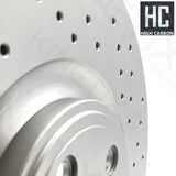 FOR JAGUAR XF 3.0d V6 HIGH CARBON CROSS DRILLED FRONT BRAKE DISCS PAIR 355mm