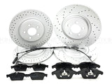 FOR JAGUAR XF 2.2d XF-R SPORT FRONT REAR DRILLED BRAKE DISCS PADS 355m 326mm