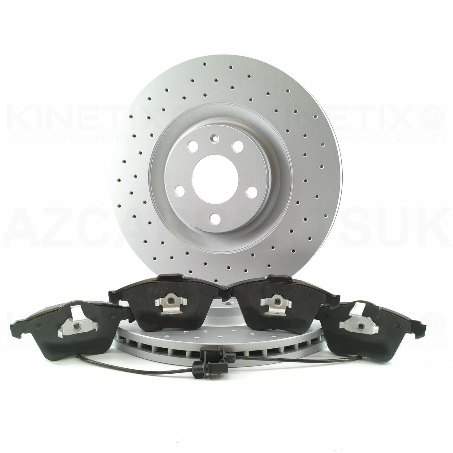 FOR AUDI S4 4.2 V8 B6 B7 FRONT CROSS DRILLED PERFORMANCE BRAKE DISCS PADS 345mm X 30mm (2003-2008)
