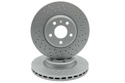 FOR AUDI A5 F5x CROSS DRILLED FRONT BRAKE DISCS BREMBO PADS WEAR SENSOR 314mm
