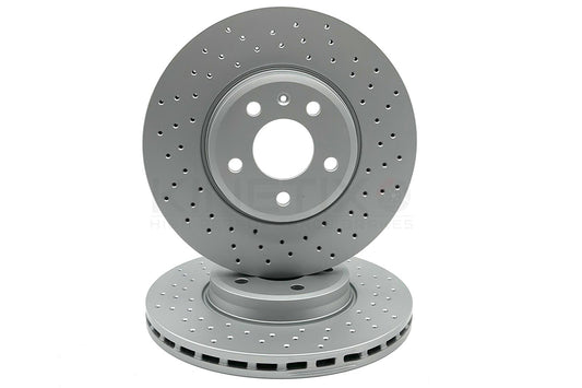 FIT AUDI A5 2.0 TDI CROSS DRILLED PERFORMANCE FRONT BRAKE DISCS PAIR 314mm
