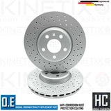 FOR AUDI A5 40 TDI F5x DRILLED FRONT REAR BRAKE DISCS 314mm 300mm COATED