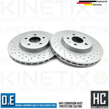 FOR AUDI A4 1.4 TFSI B9 DRILLED FRONT REAR BRAKE DISCS 314mm 300mm COATED