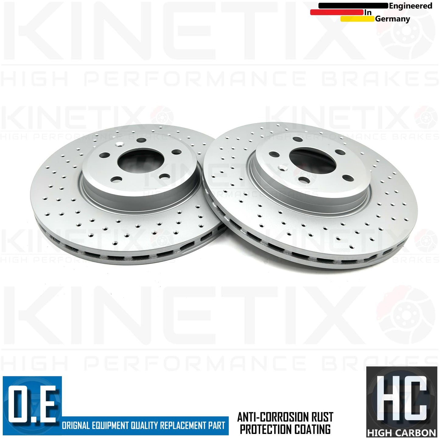 FOR AUDI A4 B9 CROSS DRILLED FRONT BRAKE DISCS BREMBO PADS WEAR SENSOR 314mm
