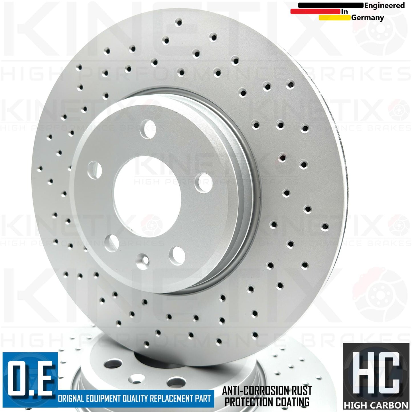FOR AUDI A4 35 TFSI B9 CROSS DRILLED PERFORMANCE FRONT BRAKE DISCS PAIR 314mm