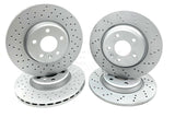 FOR AUDI A4 40 TFSI B9 DRILLED FRONT REAR BRAKE DISCS BREMBO PADS 314mm 300mm