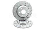 FOR AUDI A4 1.4 TFSI B9 DRILLED FRONT REAR BRAKE DISCS 314mm 300mm COATED