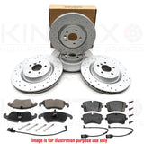 FOR AUDI A4 B9 3.0 TDI CROSS DRILLED FRONT REAR BRAKE DISCS PADS 320mm 300mm