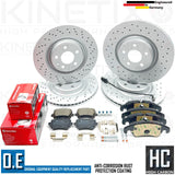 FOR AUDI S4 B8 S5 FRONT REAR DRILLED BRAKE DISCS BREMBO PADS 345mm 330mm