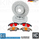 FOR AUDI S4 S5 A6 A7 Q5 3.0 TDI DRILLED FRONT BRAKE DISCS PADS 345mm