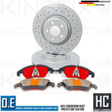 FOR AUDI S4 S5 A6 A7 Q5 3.0 TDI DRILLED FRONT BRAKE DISCS PADS 345mm