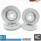 FOR AUDI S5 8T 8F FRONT REAR PERFORMANCE CROSS DRILLED BRAKE DISCS 345mm 330mm