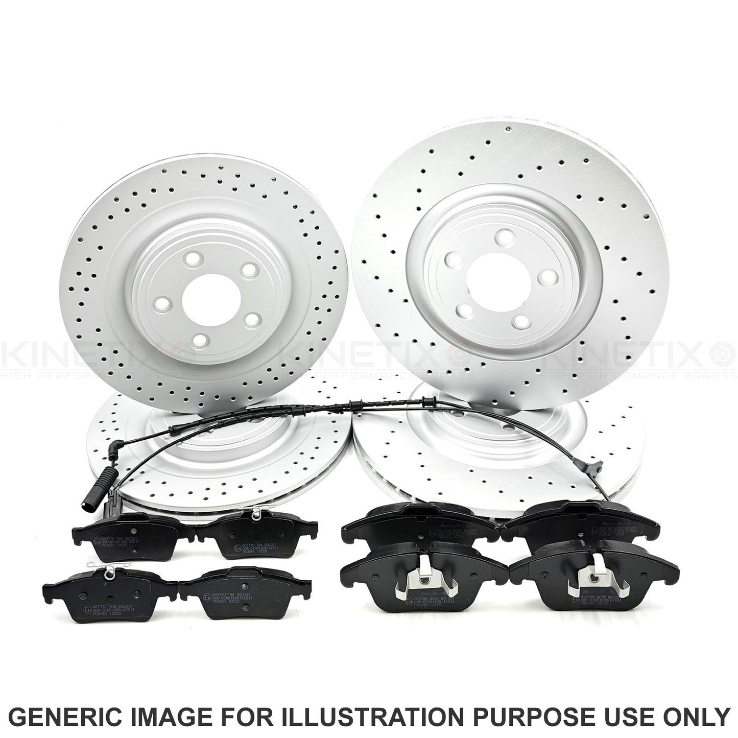 FOR JAGUAR XKR 4.2 SUPERCHARGED CROSS DRILLED FRONT REAR BRAKE DISCS PADS 355mm 326mm