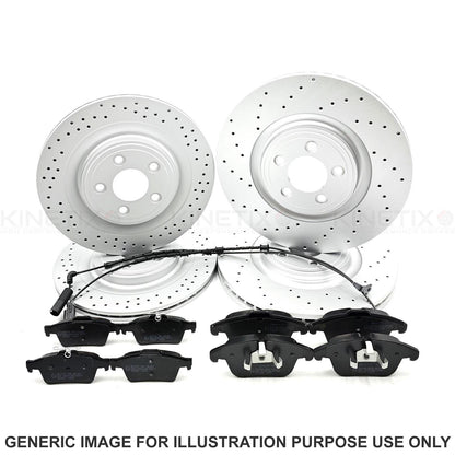 FOR JAGUAR XKR 4.2 SUPERCHARGED CROSS DRILLED FRONT REAR BRAKE DISCS PADS 355mm 326mm