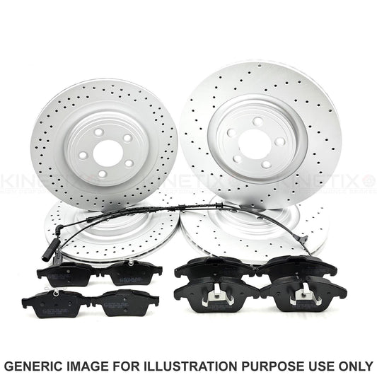 FOR JAGUAR XKR 4.2 SUPERCHARGED CROSS DRILLED FRONT REAR BRAKE DISCS PADS 355mm 326mm