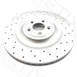 FOR JAGUAR F-TYPE 5.0 SVR FRONT REAR DRILLED PERFORMANCE BRAKE DISCS 380mm 376mm
