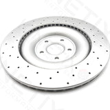 FOR JAGUAR XFR-S 5.0 CROSS DRILLED FRONT REAR BRAKE DISCS APEC PADS 380mm 376mm
