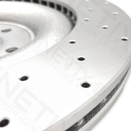 FOR JAGUAR XFR-S XKR XKR-S XJ F-TYPE FRONT REAR DRILLED BRAKE DISCS 380mm 376mm