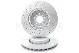 FOR BMW M3 F80 FRONT LEFT RIGHT DRILLED BRAKE DISCS TEXTAR PADS + SENSOR 380mm
