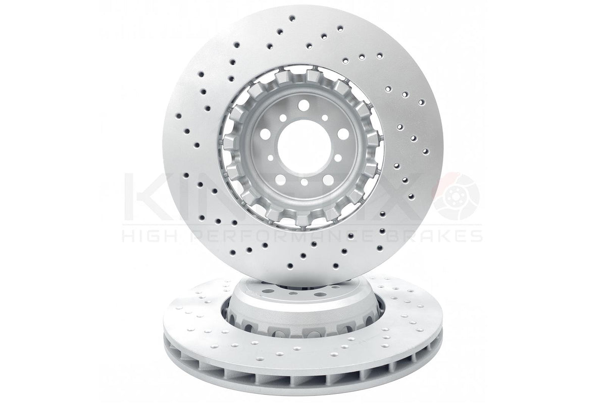 FOR BMW M4 F82 FRONT LEFT RIGHT DRILLED BRAKE DISCS TEXTAR PADS + SENSOR 380mm
