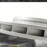 FOR BMW M3 E46 CSL CROSS DRILLED FRONT BRAKE DISCS TEXTAR PADS SENSOR 345mm