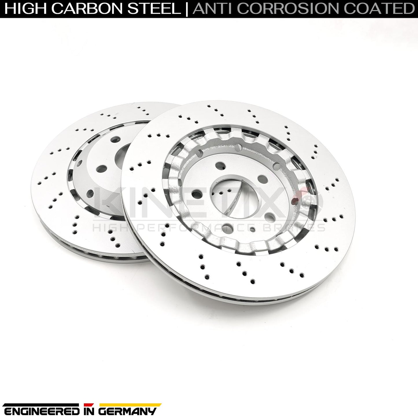 FOR AUDI RS4 B7 (06-08) DRILLED FRONT REAR BRAKE DISCS BREMBO PADS 365mm 324mm