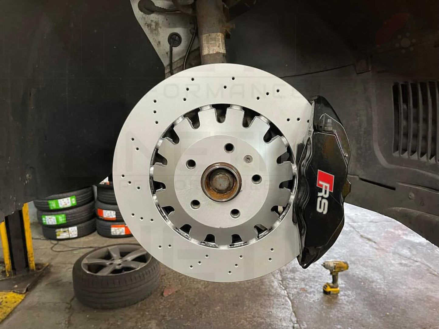 FOR AUDI RS3 8P 2011-2012 FRONT BRAKE DISCS RACING PADS SENSORS 370mm