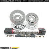 FOR AUDI RS3 8P 2011-2012 FRONT REAR BRAKE DISCS BREMBO PADS 370mm 310mm FR/RR